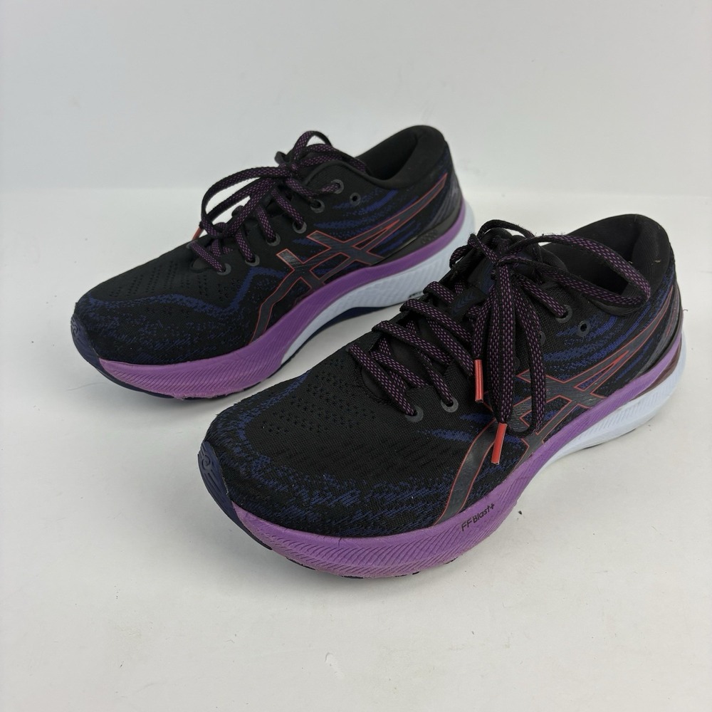 Asics Gel-Kayano 29 Running Shoes Womens Size 8 Black Purple Training